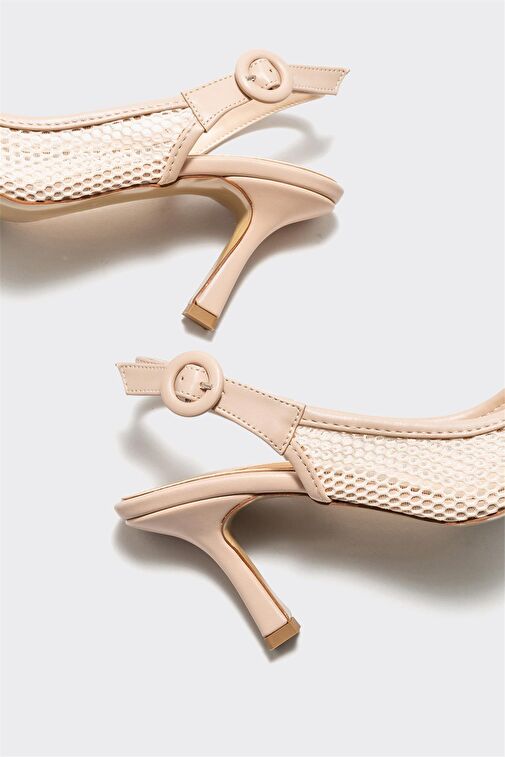 Elle Bej Kadın Topuklu Ayakkabı NAGES-1 - Görsel 5