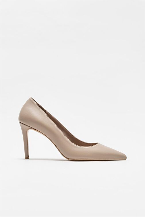 Vizon Deri Kadın Stiletto - Görsel 2