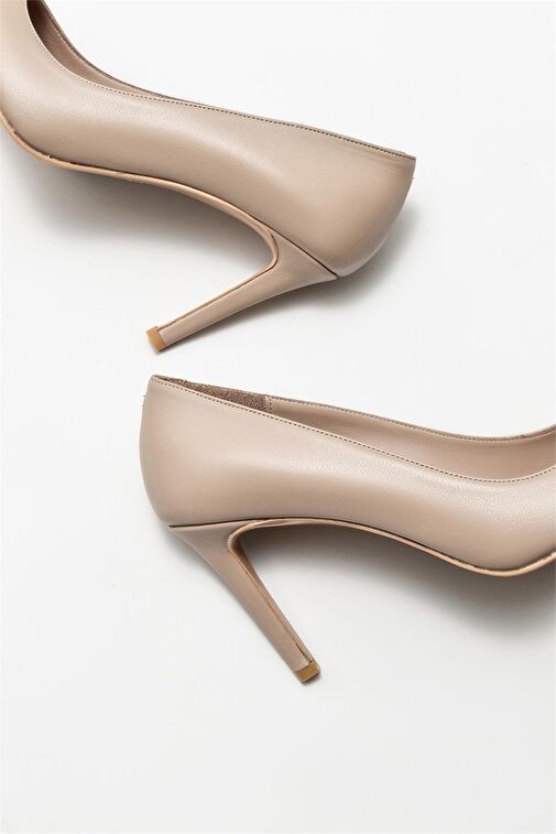 Vizon Deri Kadın Stiletto - Görsel 5