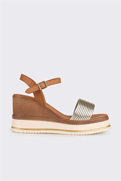 Taba Kadın Dolgu Topuk Sandalet - Görsel 2