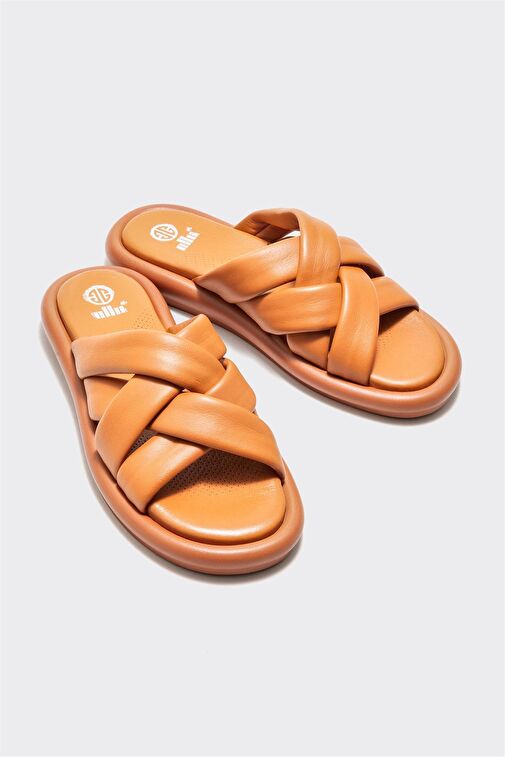 Taba Deri Kadın Terlik - Görsel 2