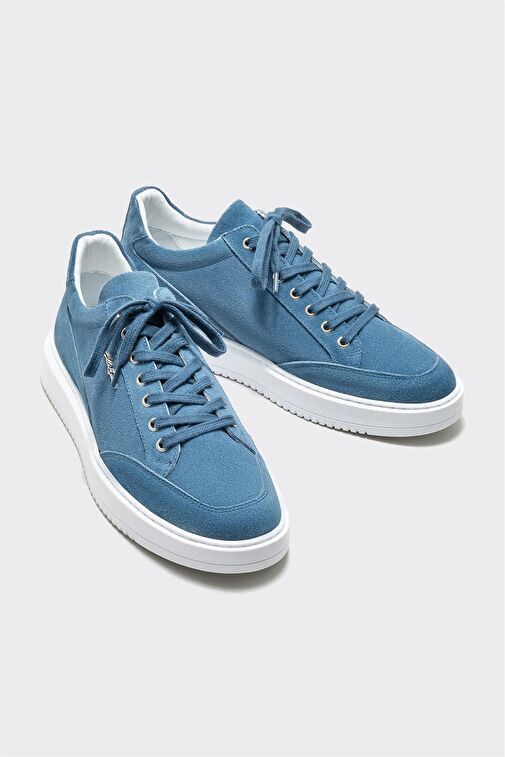 Lacivert Deri Erkek Spor Ayakkabı - Görsel 3