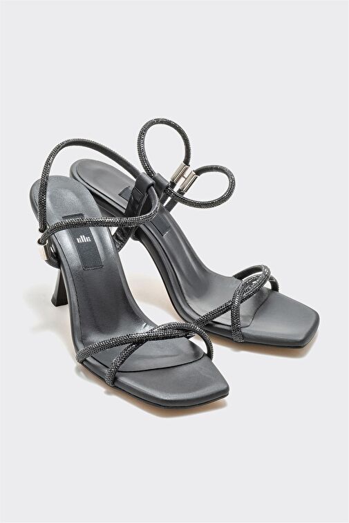 Siyah Kadın Topuklu Sandalet - Görsel 3