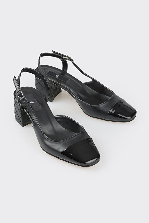 Elle Siyah Kadın Topuklu Ayakkabı LANI-4 - Görsel 3