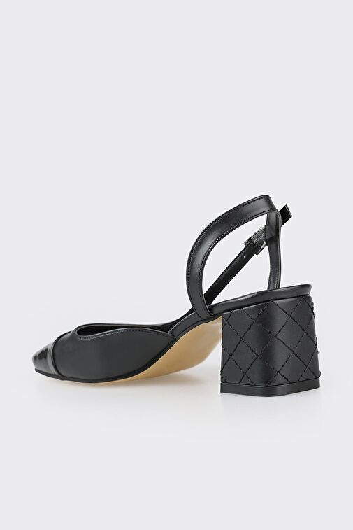 Elle Siyah Kadın Topuklu Ayakkabı LANI-4 - Görsel 4