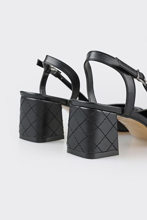 Elle Siyah Kadın Topuklu Ayakkabı LANI-4 - Görsel 5