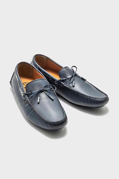 Lacivert Deri Erkek Günlük Ayakkabı - Görsel 3