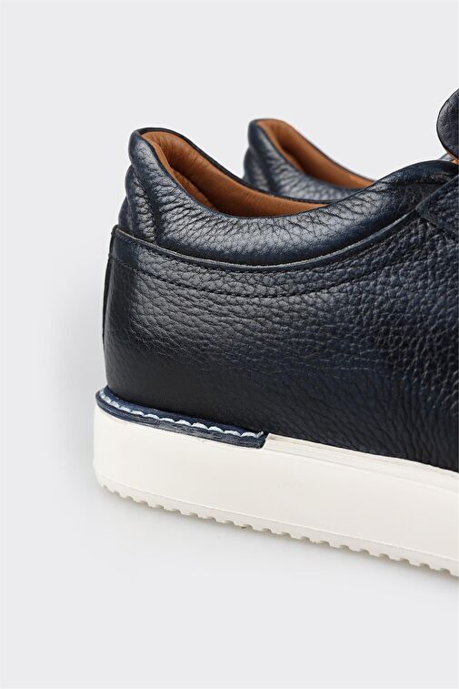 Lacivert Deri Erkek Günlük Ayakkabı - Görsel 3