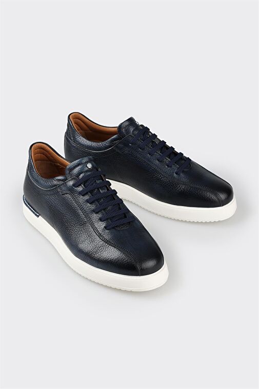Lacivert Deri Erkek Günlük Ayakkabı - Görsel 6
