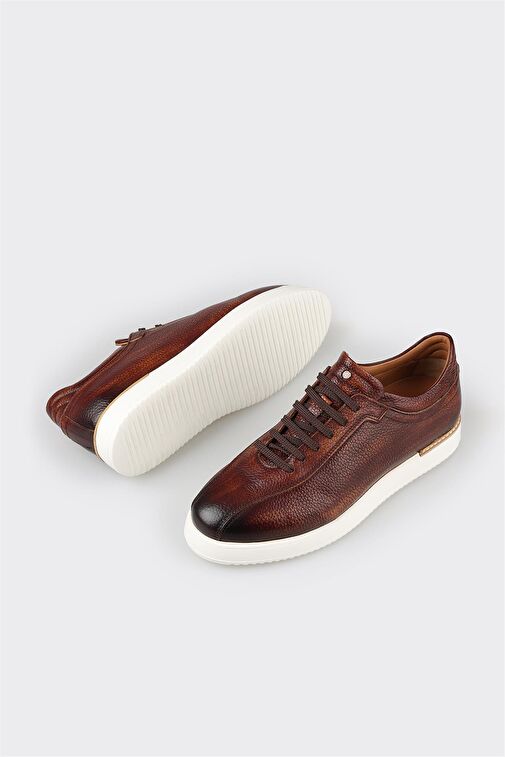 Taba Deri Erkek Günlük Ayakkabı - Görsel 4