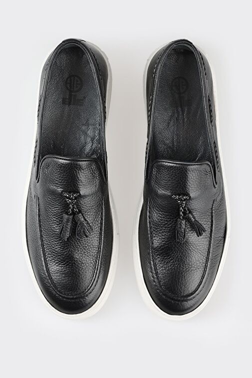 Siyah Deri Erkek Loafer - Görsel 5