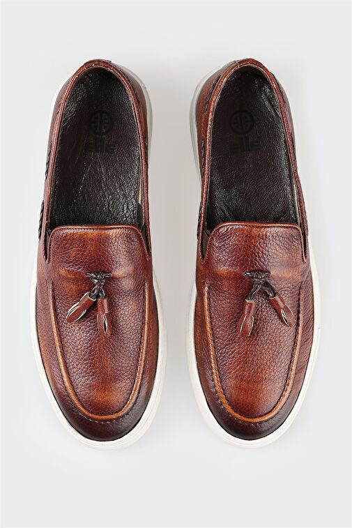Taba Deri Erkek Loafer - Görsel 8