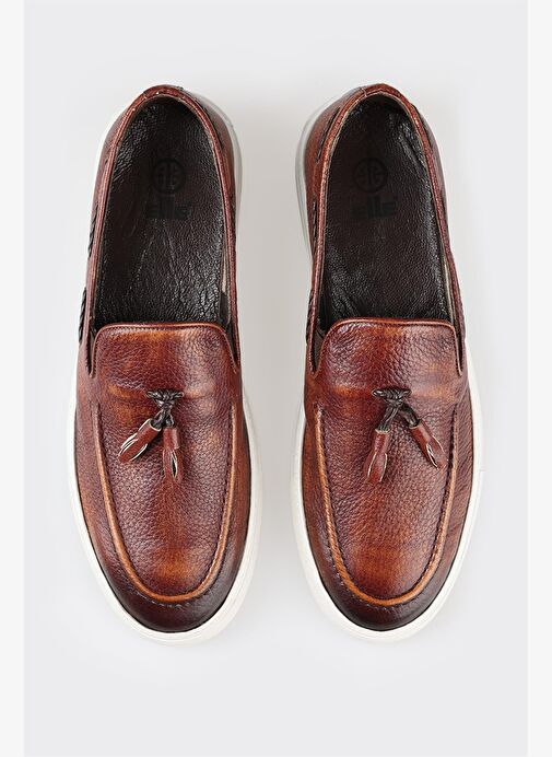 Taba Deri Erkek Loafer - Görsel 9