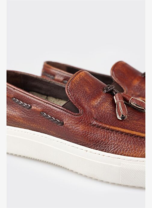 Taba Deri Erkek Loafer - Görsel 11