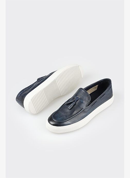 Lacivert Deri Erkek Loafer - Görsel 4