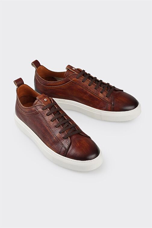 Taba Deri Erkek Günlük Ayakkabı - Görsel 3