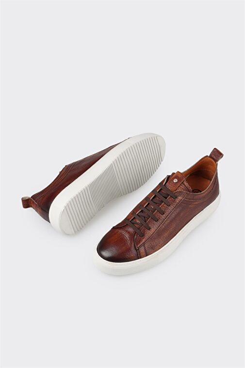 Taba Deri Erkek Günlük Ayakkabı - Görsel 4