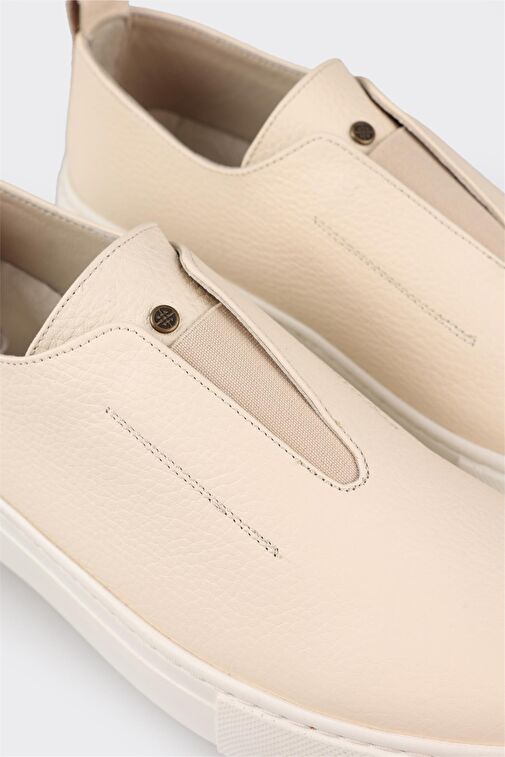 Elle Elle Bej Deri Kadın Günlük Ayakkabı Klasik Ayakkabı | Boyner Bej - 6. görsel