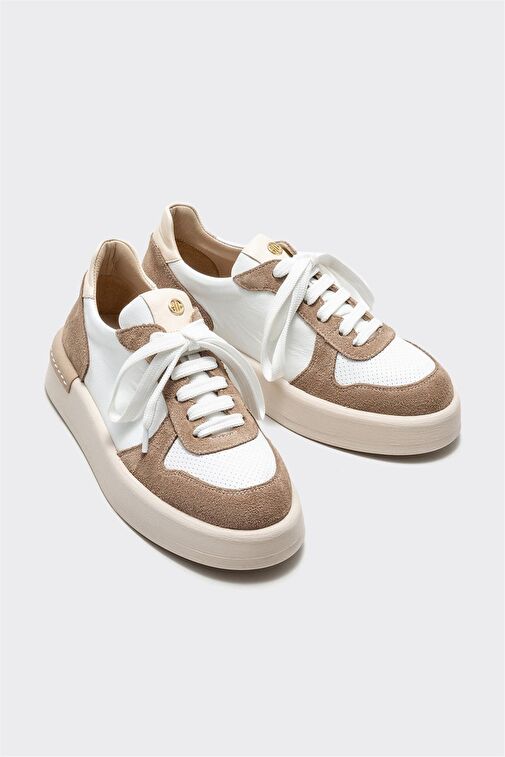 Elle Bej-Beyaz Kadın Sneaker BOGEV - Görsel 3