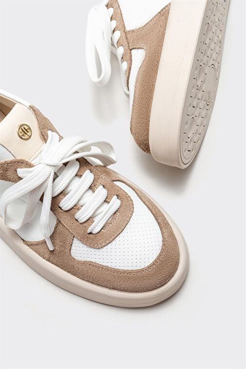 Elle Bej-Beyaz Kadın Sneaker BOGEV - Görsel 4