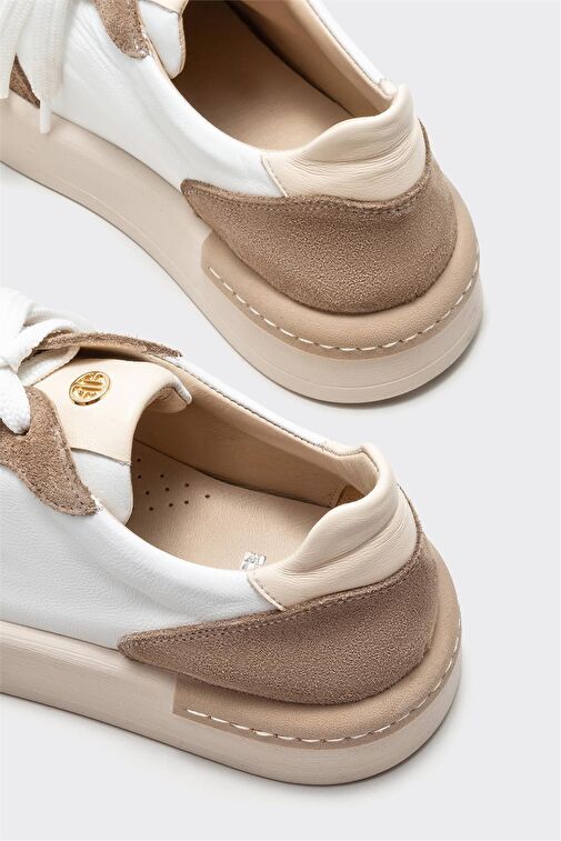 Elle Bej-Beyaz Kadın Sneaker BOGEV - Görsel 5