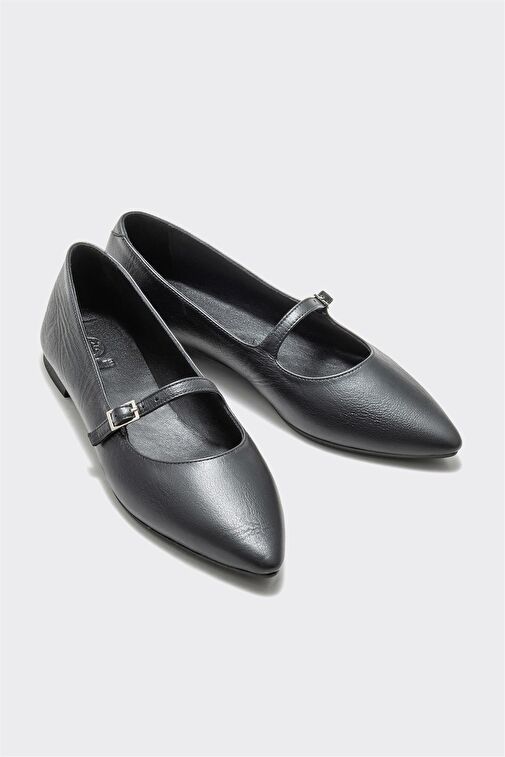 Elle Elle Siyah Kadın Deri Babet DIANI | Boyner Siyah - 3. görsel