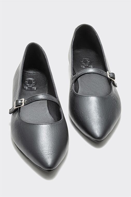 Elle Elle Siyah Kadın Deri Babet DIANI | Boyner Siyah - 4. görsel