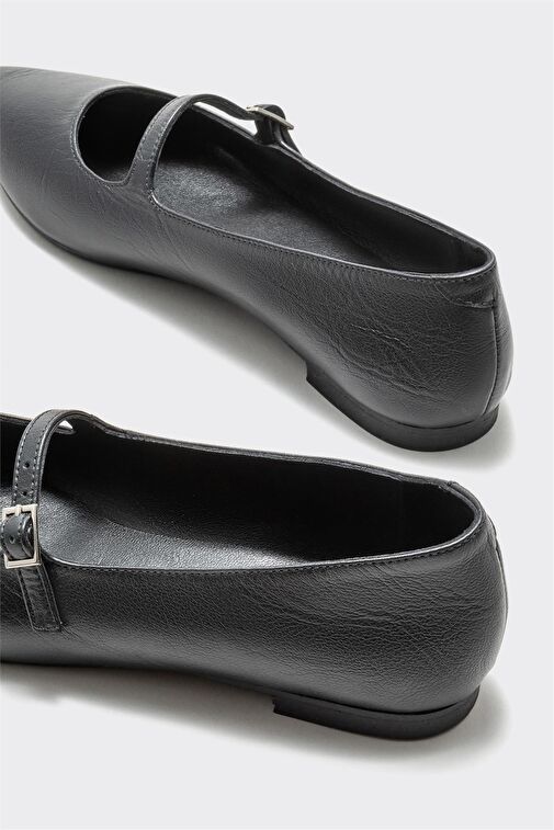 Elle Elle Siyah Kadın Deri Babet DIANI | Boyner Siyah - 5. görsel