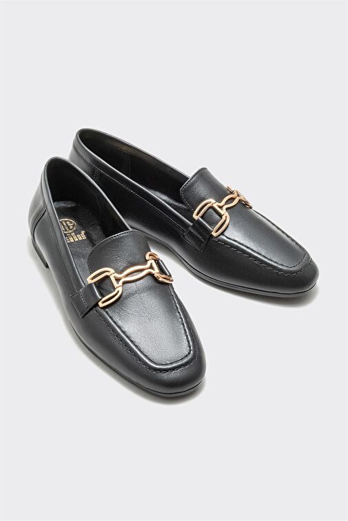 Elle Siyah Kadın Deri Loafer DANIKA - Görsel 3