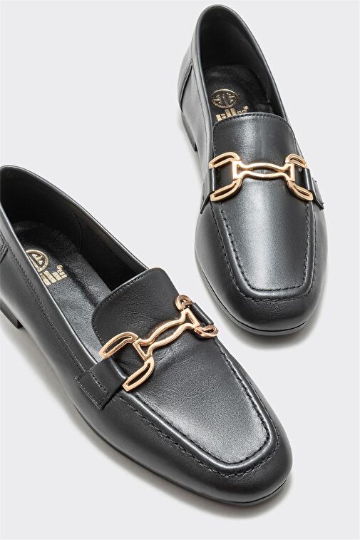 Elle Siyah Kadın Deri Loafer DANIKA - Görsel 4