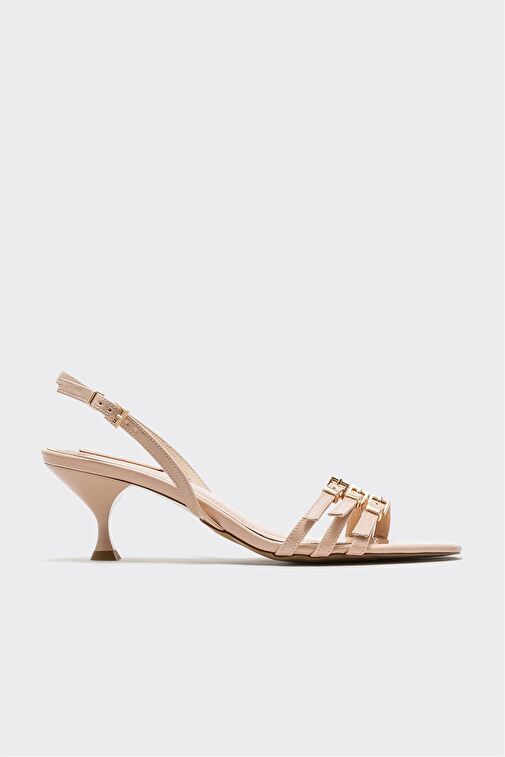 Naturel Kadın Topuklu Sandalet - Görsel 2