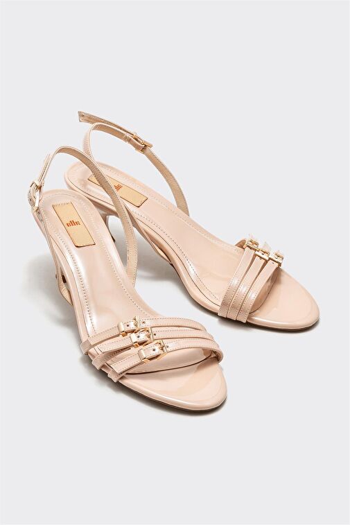 Naturel Kadın Topuklu Sandalet - Görsel 3