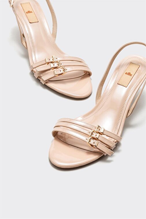 Naturel Kadın Topuklu Sandalet - Görsel 4