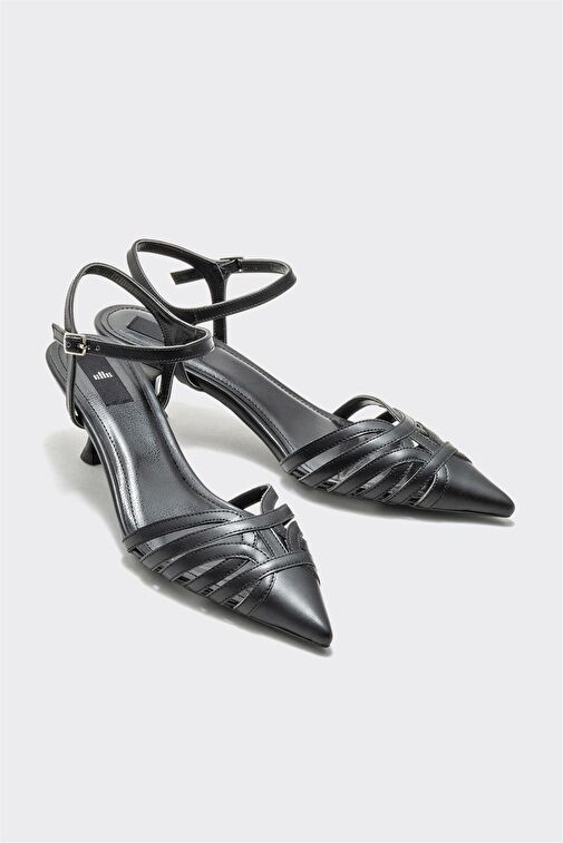 Siyah Kadın Topuklu Ayakkabı - Görsel 3