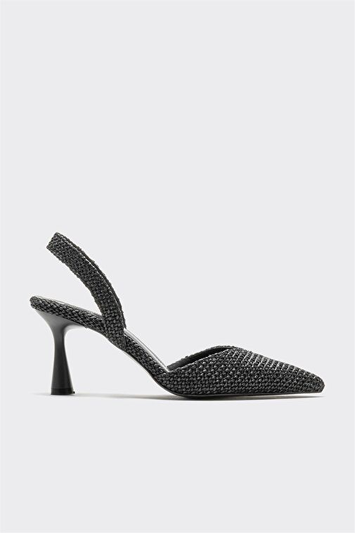 Siyah Kadın Topuklu Ayakkabı - Görsel 2