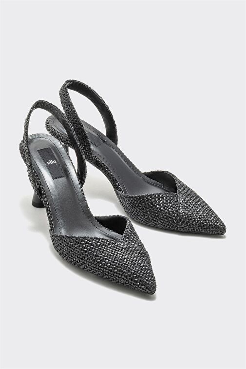 Siyah Kadın Topuklu Ayakkabı - Görsel 3