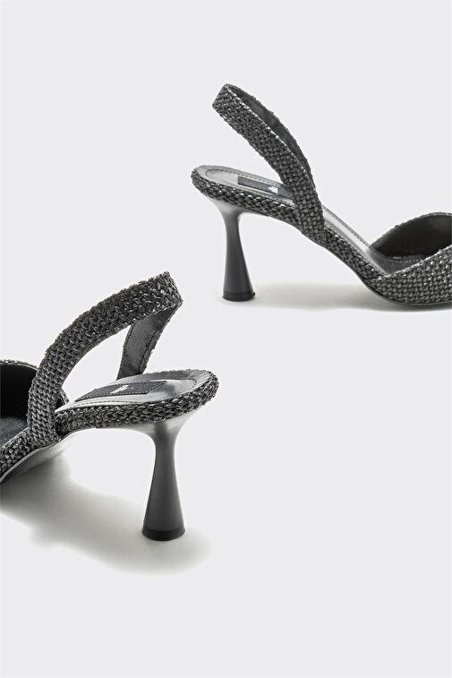 Siyah Kadın Topuklu Ayakkabı - Görsel 5