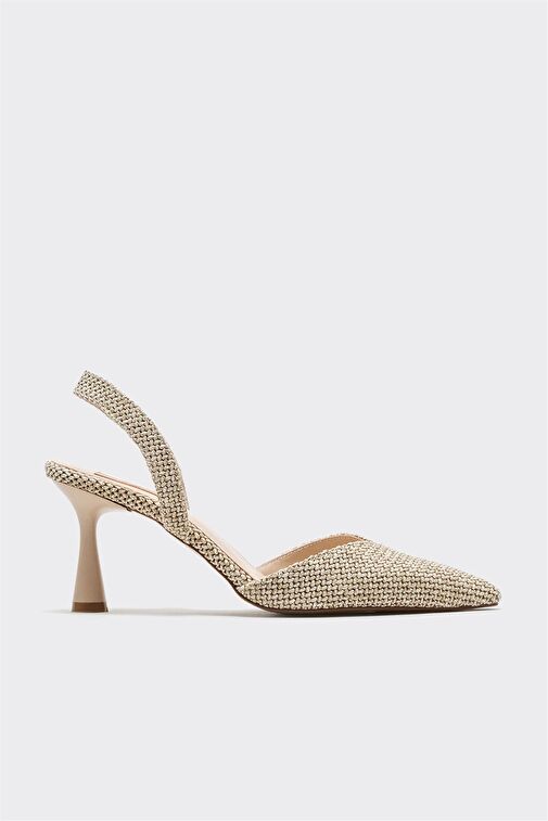 Elle Siyah Kadın Hasır Abiye Ayakkabı DONOSO - Görsel 2