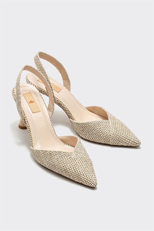 Elle Siyah Kadın Hasır Abiye Ayakkabı DONOSO - Görsel 3