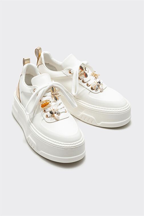 Beyaz Kadın Spor Ayakkabı - Görsel 3