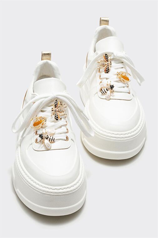 Beyaz Kadın Spor Ayakkabı - Görsel 4