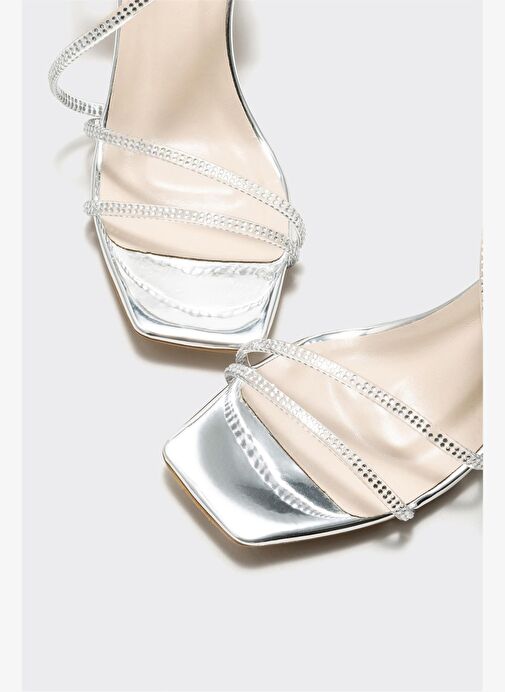 Lame Kadın Topuklu Sandalet - Görsel 4