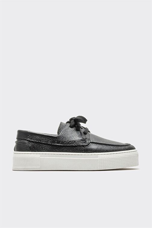 Elle Siyah Kadın Deri Günlük Ayakkabı JEMINA-5 - Görsel 2