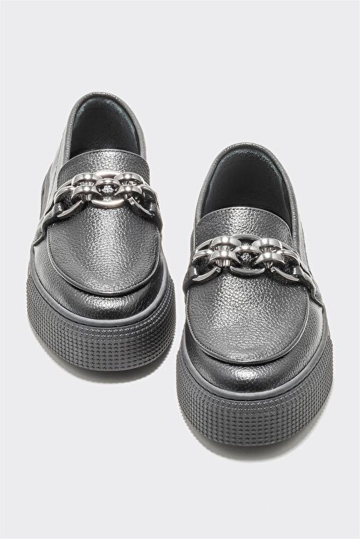 Elle Elle Siyah Deri Kadın Günlük Ayakkabı Klasik Ayakkabı | Boyner Siyah - 4. görsel