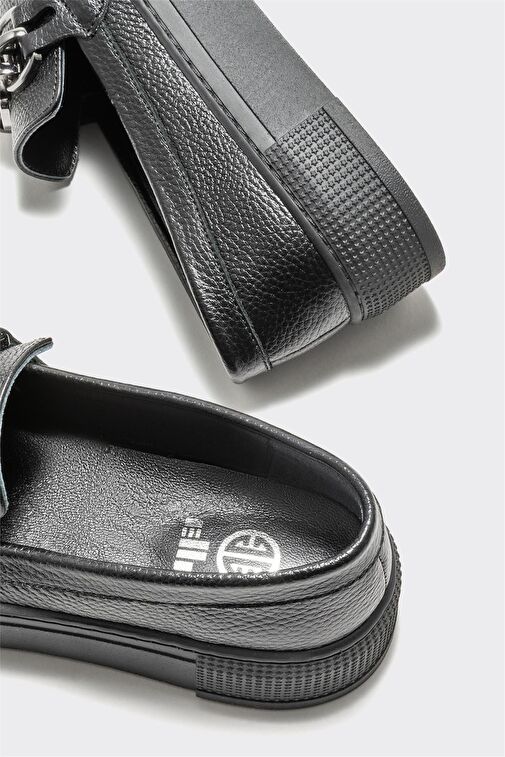 Elle Elle Siyah Deri Kadın Günlük Ayakkabı Klasik Ayakkabı | Boyner Siyah - 5. görsel