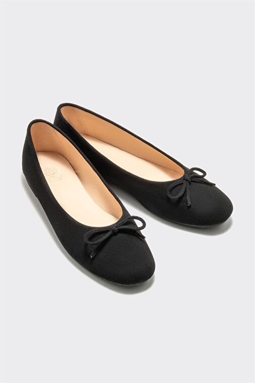 Siyah Deri Kadın Babet - Görsel 3