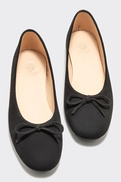 Siyah Deri Kadın Babet - Görsel 4