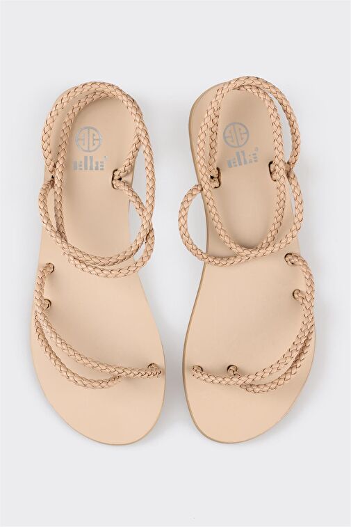 Bej Kadın Parmak Arası Sandalet - Görsel 5