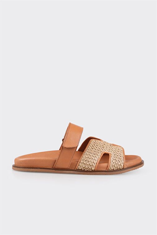 Naturel Kadın Düz Terlik - Görsel 2