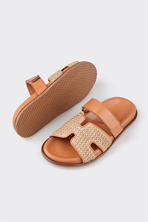 Naturel Kadın Düz Terlik - Görsel 4